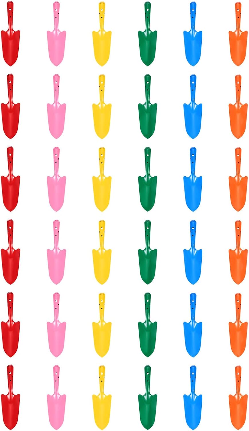 Gardening Tools For Digging - 36개 미니 다채로운 금속 손삽 11인치