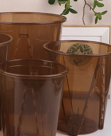 Orchid Potting Mix - 구멍이 있는 플라스틱 난초 뿌리 제어