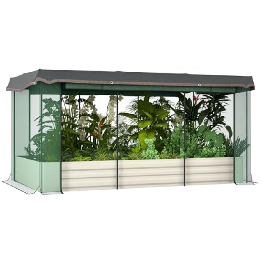 Raised Bed Planter Box - 7.3 x 3.4 x 1피트 아연