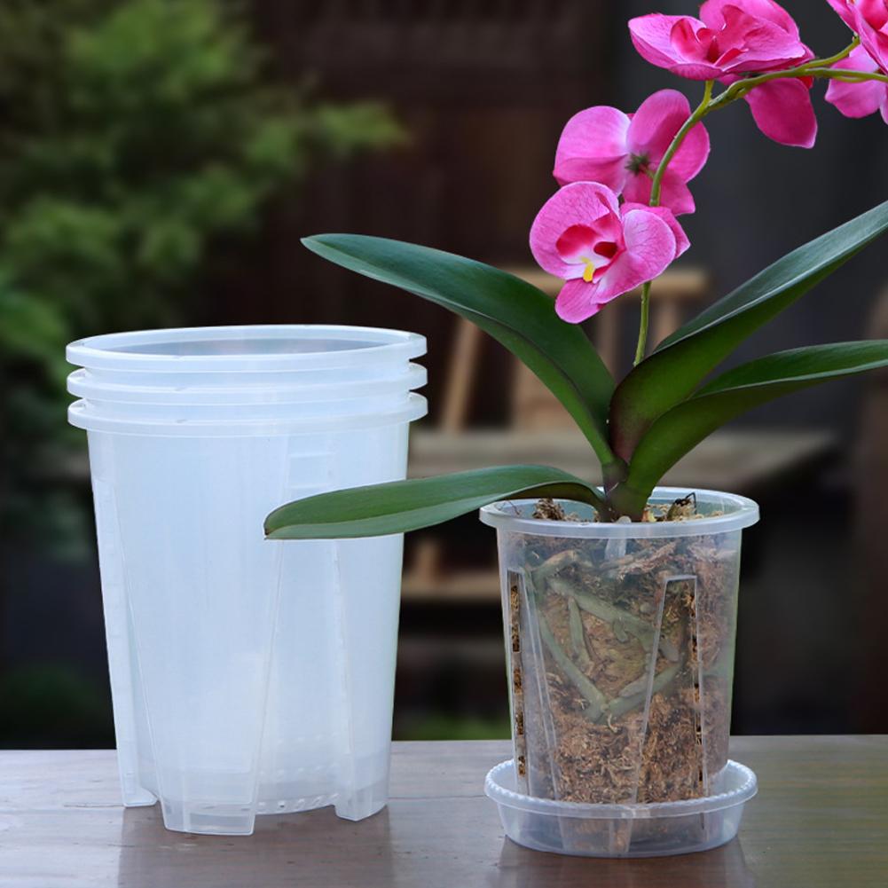 Orchid Potting Mix - 투명 소재 아크릴 화분 배수구 재사용