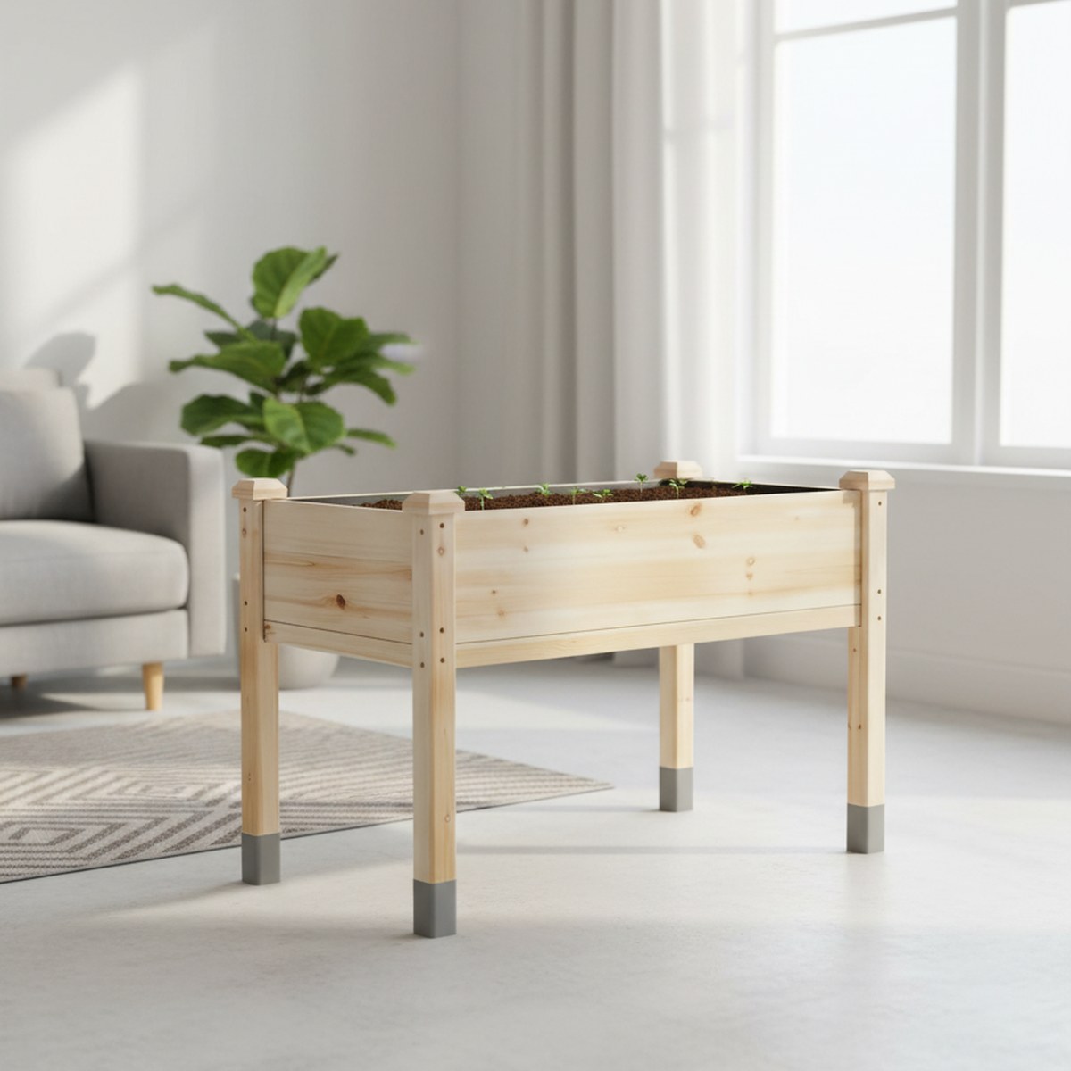 대형 나무 재질의 높이 조절 가능한 화분 48x24x3 - Raised Bed Planter Box 리뷰 및 가격