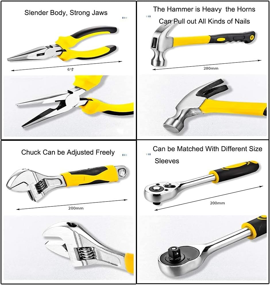 가정용 수공구 세트 수동 조합 공구 상자 자동차 수리  - Gardening Tools Price 리뷰 및 가격