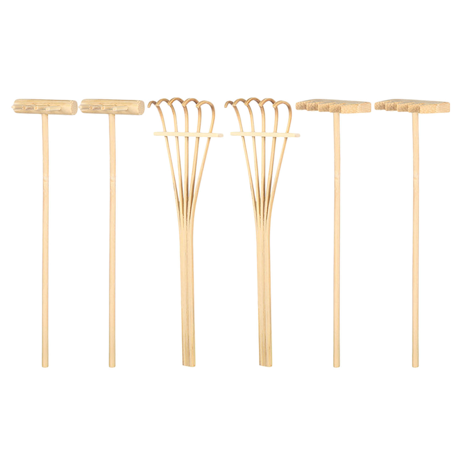6Pcs 미니 모래 갈퀴 세트 대나무 데스크탑 샌드박스 - Gardening Tools Rake 리뷰 및 가격