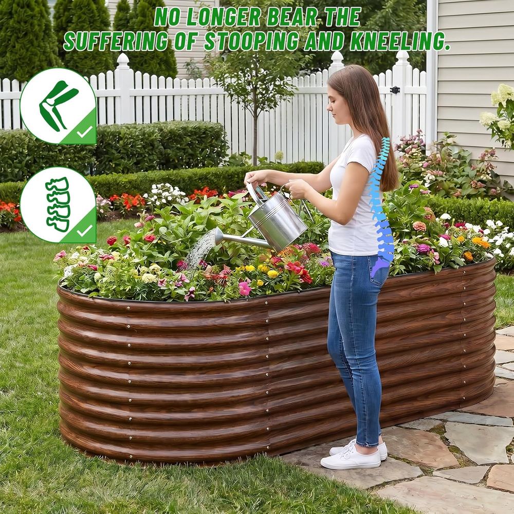 36인치 높이의 오벌형 화분, 8x4x3피트 크기의 높 - Raised Bed Planter Box 리뷰 및 가격