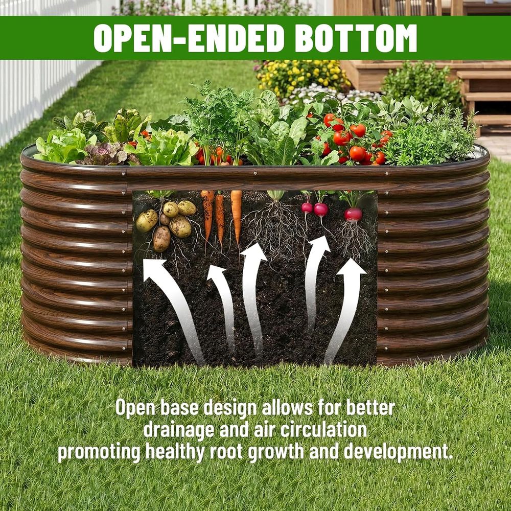 36인치 높이의 오벌형 화분, 8x4x3피트 크기의 높 - Raised Bed Planter Box 리뷰 및 가격