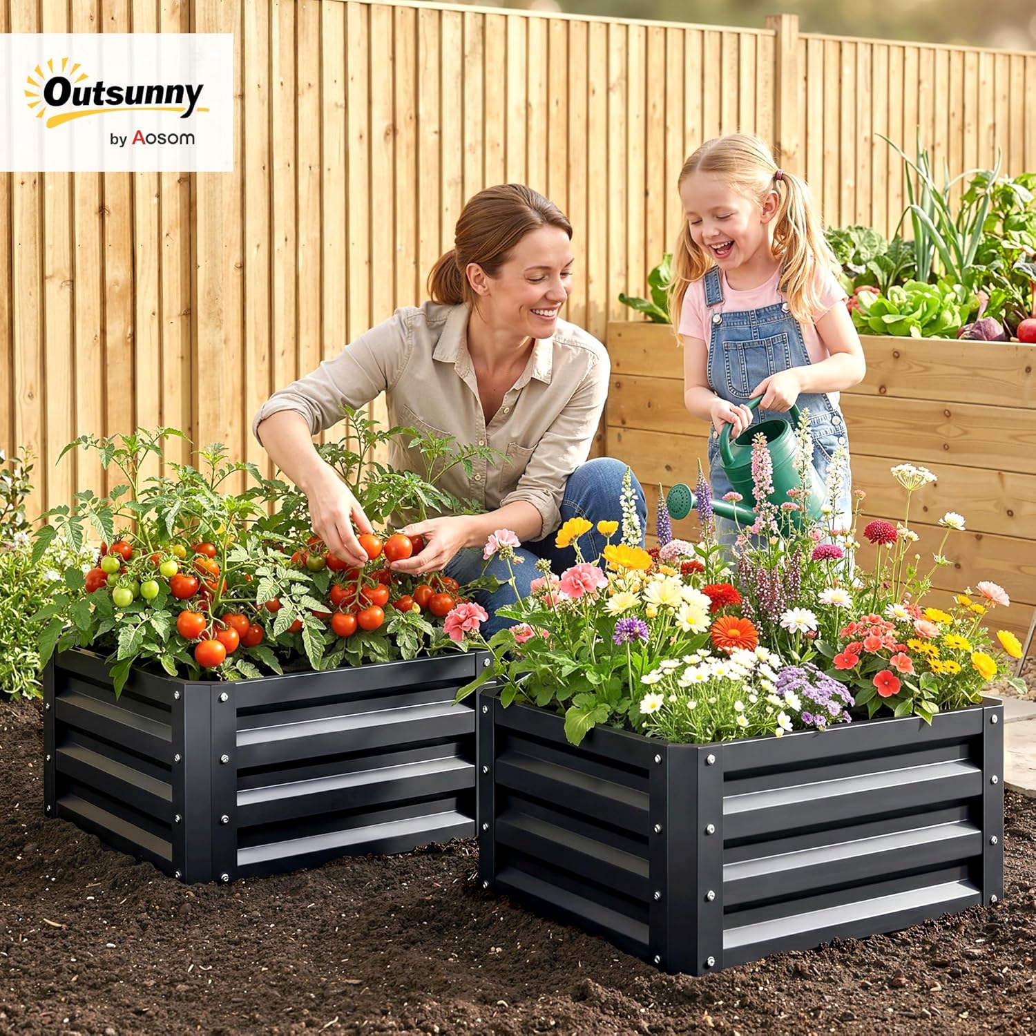 2피스 아연 도금된 높이형 정원 화분, 2' x 2'  - Raised Bed Planter Box 리뷰 및 가격