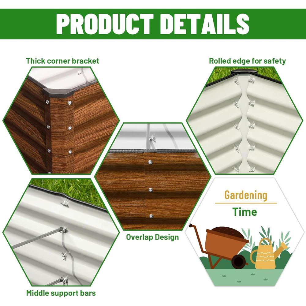2팩 6x2x2T 아연도금 높이형 정원 화단 키트, 채 - Raised Bed Planter Box 리뷰 및 가격
