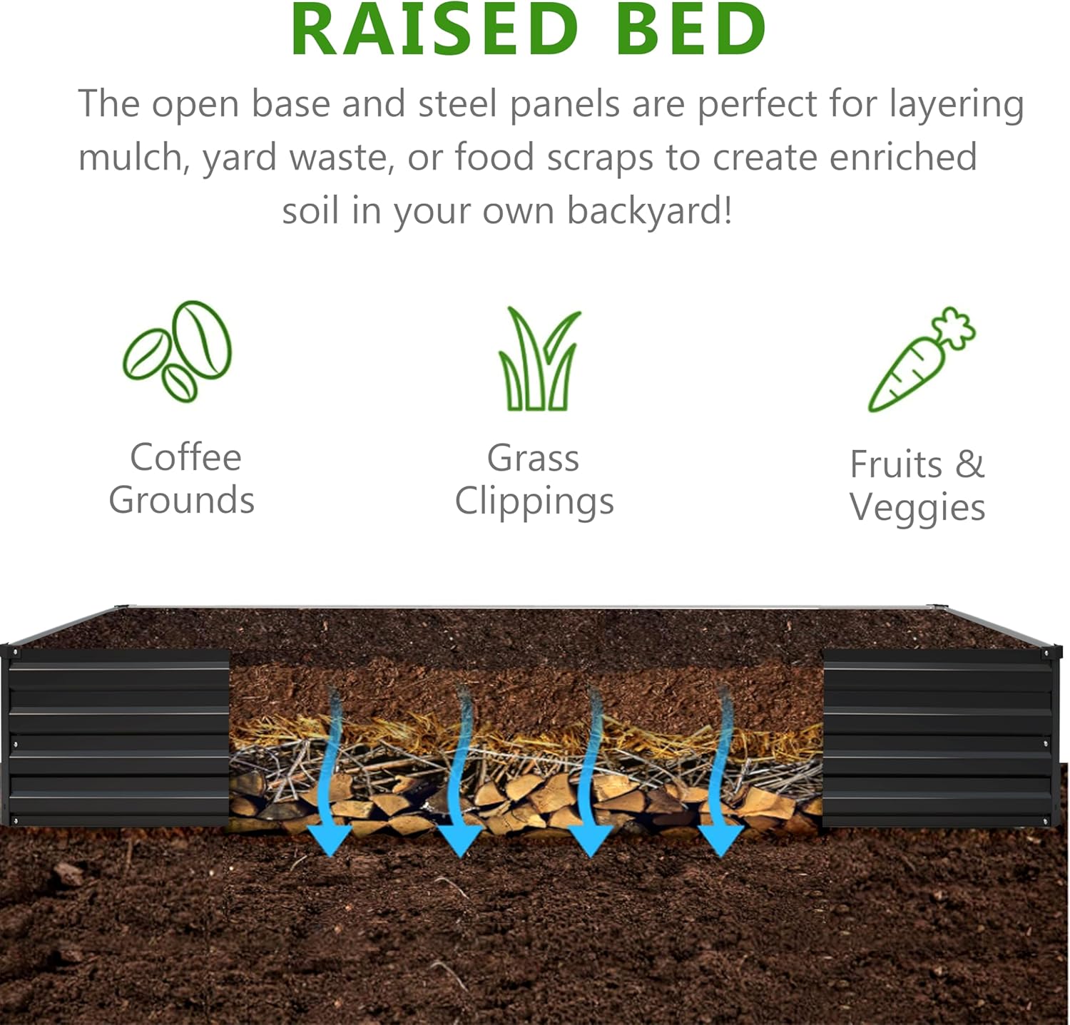2개 세트 10x3x1피트 아연 도금된 높이형 정원 화 - Raised Bed Planter Box 리뷰 및 가격