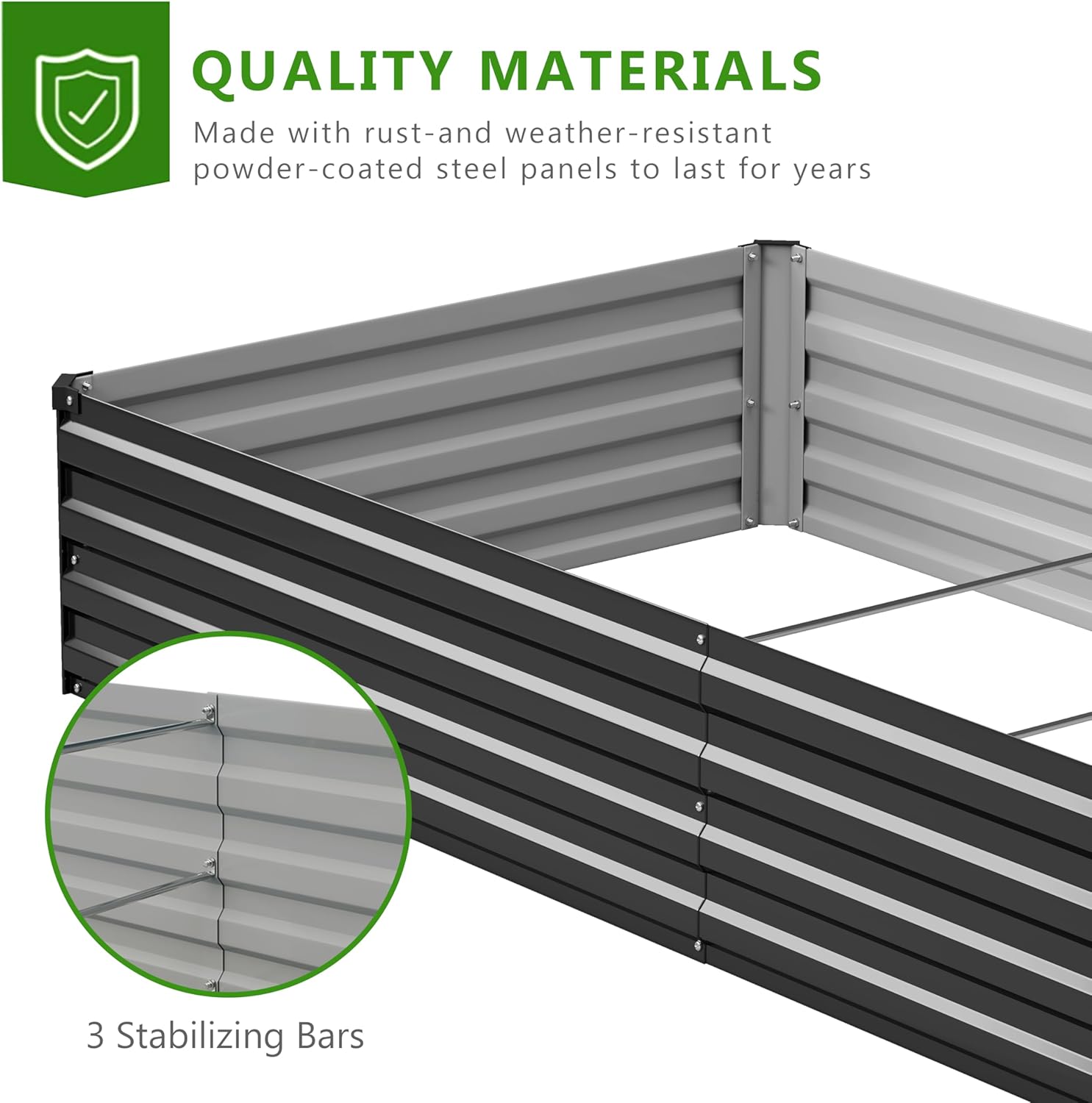 2개 세트 10x3x1피트 아연 도금된 높이형 정원 화 - Raised Bed Planter Box 리뷰 및 가격