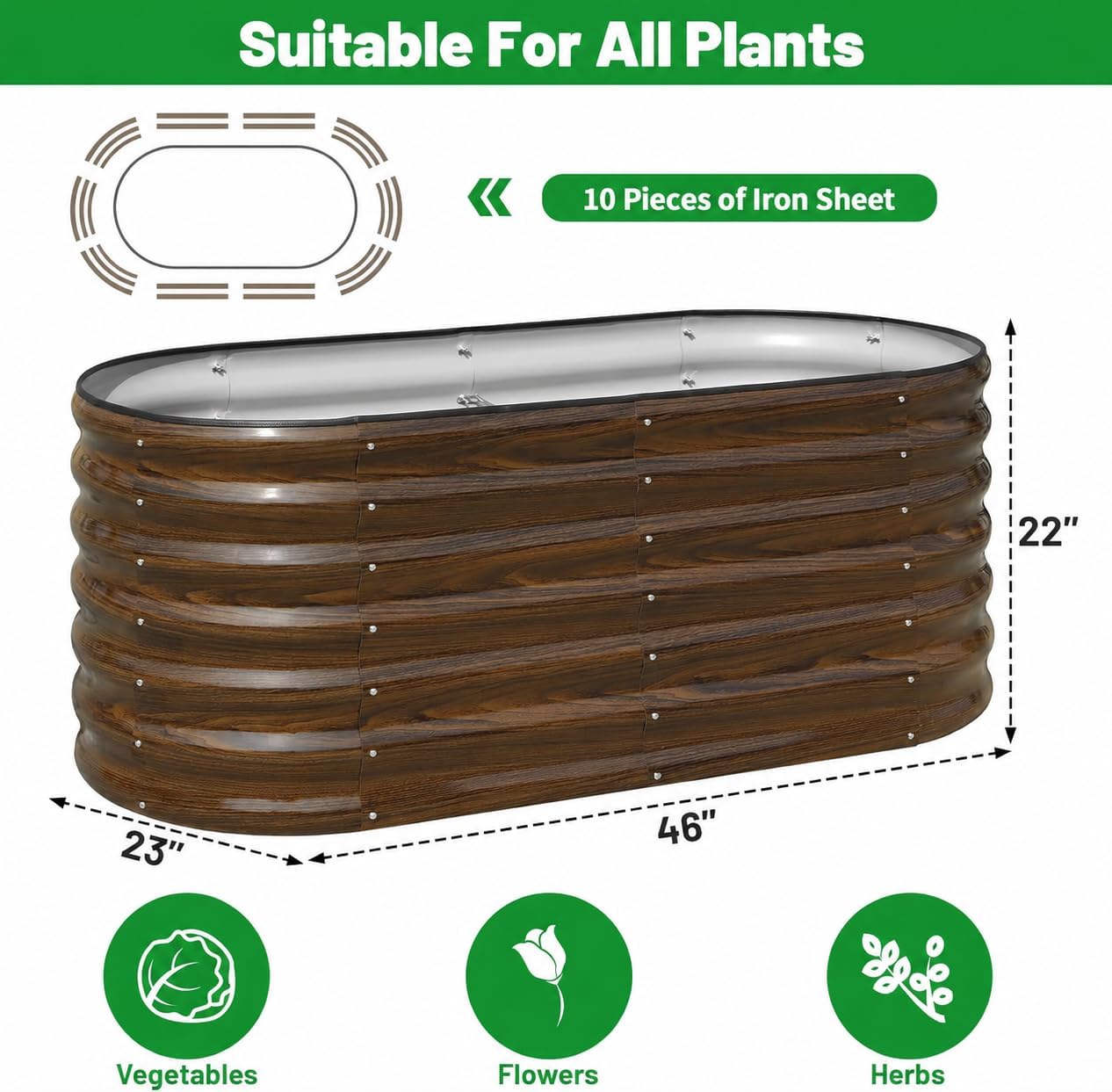 아연 도금 강철 재질의 높이형 정원 화분 키트 - 2개 - Raised Bed Planter Box 리뷰 및 가격