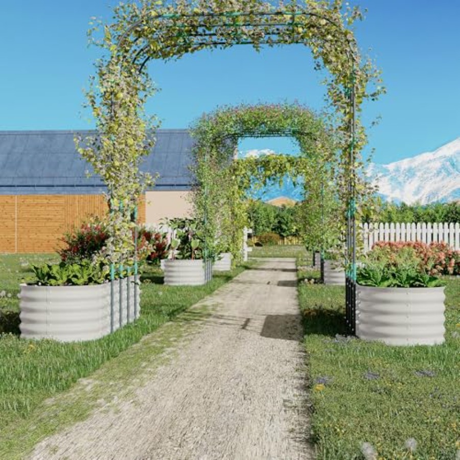 96인치 높이의 아연 도금된 높이 조절 가능한 정원용  - Raised Bed Planter Box 리뷰 및 가격