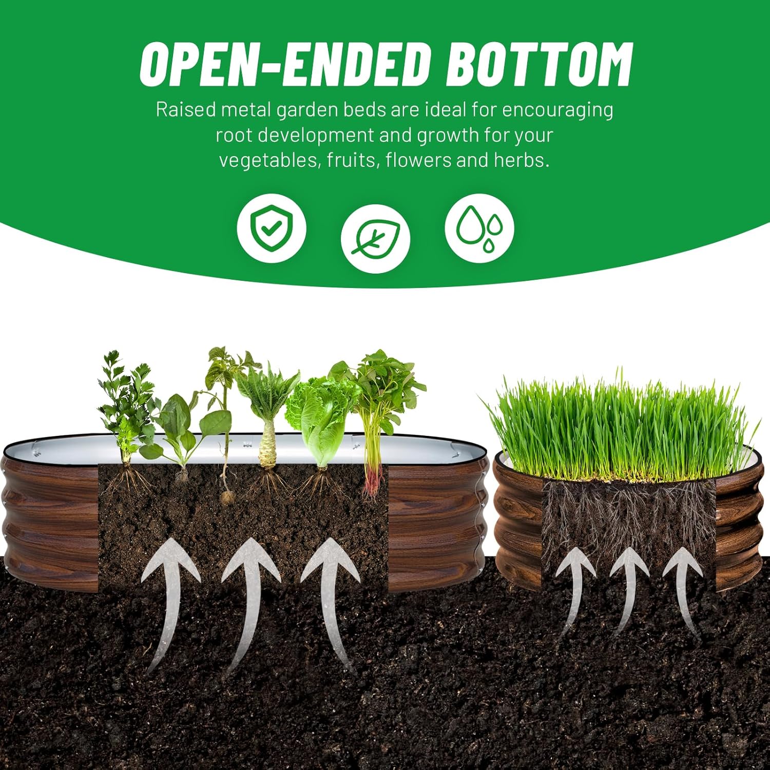 3팩 아연 도금 강철 재질의 높이형 정원 화단 키트 - - Raised Bed Planter Box 리뷰 및 가격
