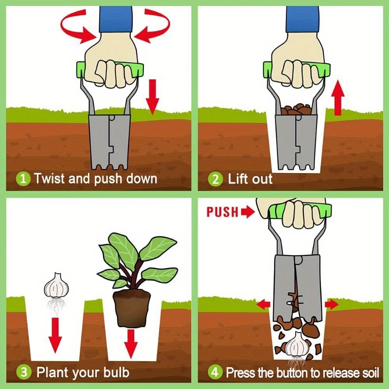 1-5개입 손잡이형 묘목 이식기, 구멍 뚫기, 꽃 심기 - Gardening Tools For Digging 리뷰 및 가격