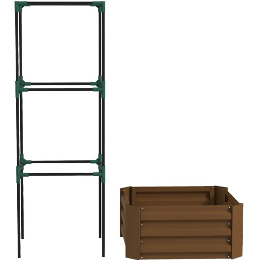 정원용 화단, 높이가 있는 화단, 등반용 덮개가 있는  - Raised Bed Planter Box 리뷰 및 가격
