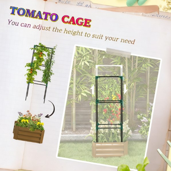 정원용 화단, 높이가 있는 화단, 등반용 덮개가 있는  - Raised Bed Planter Box 리뷰 및 가격